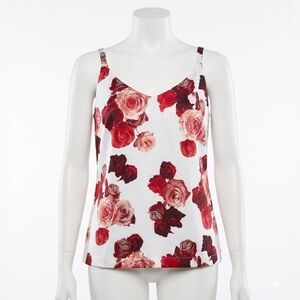 Reversible Camisole White House Black Market - Floral Print Roses - Size L.